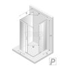 NEW TRENDY Kabina prysznicowa przyścienna PRIME BLACK 100x100x200 drzwi przesuwne K-1003